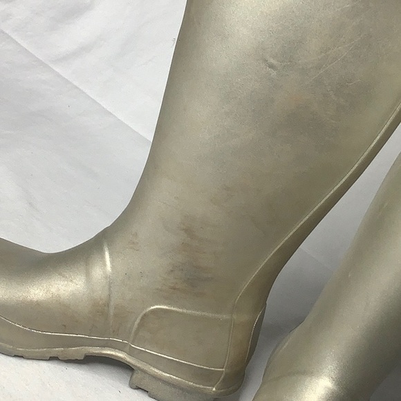 Hunter Kids Original Silver Metallic Rain Boots Size 13 - Picture 12 of 14